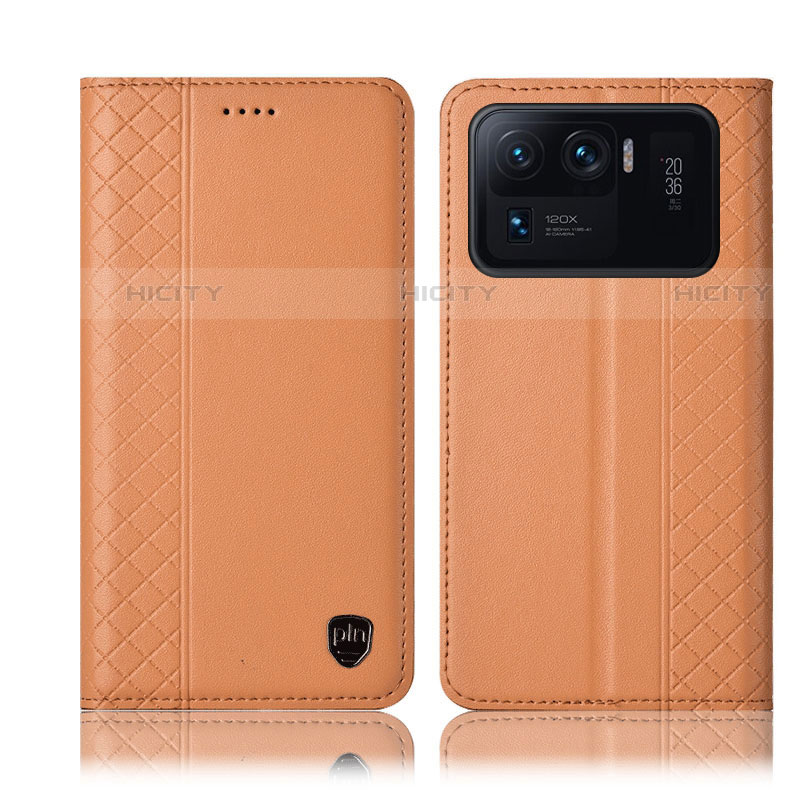 Handytasche Stand Schutzhülle Flip Leder Hülle H10P für Xiaomi Mi 11 Ultra 5G Orange