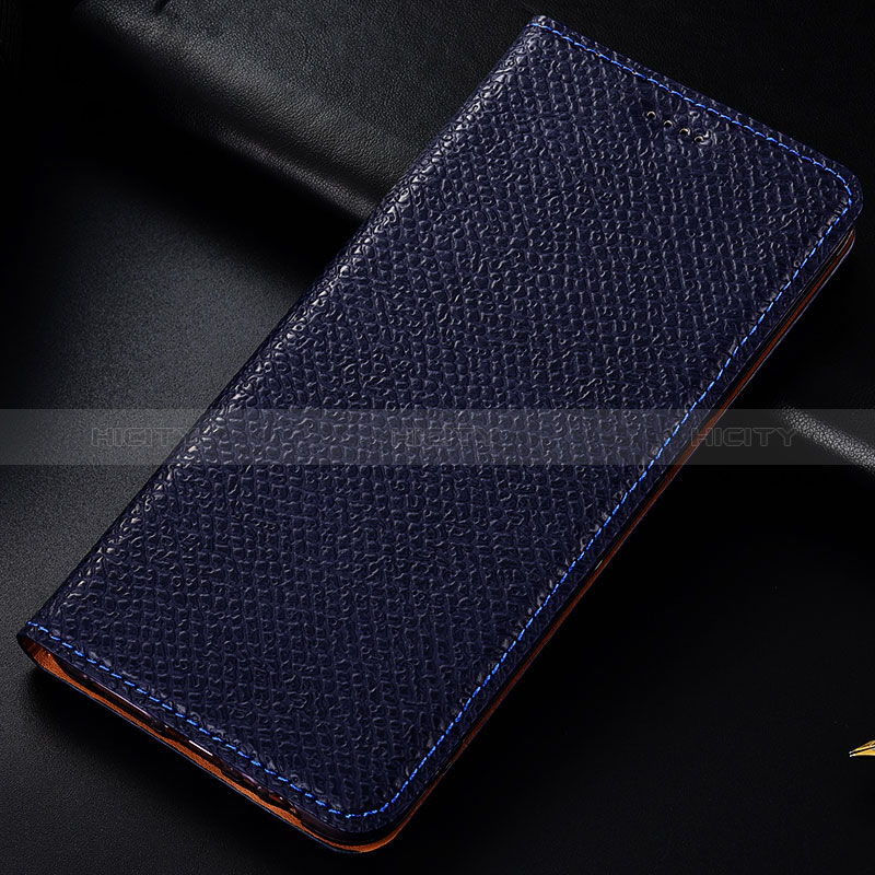Handytasche Stand Schutzhülle Flip Leder Hülle H15P für Samsung Galaxy M31 Prime Edition Blau