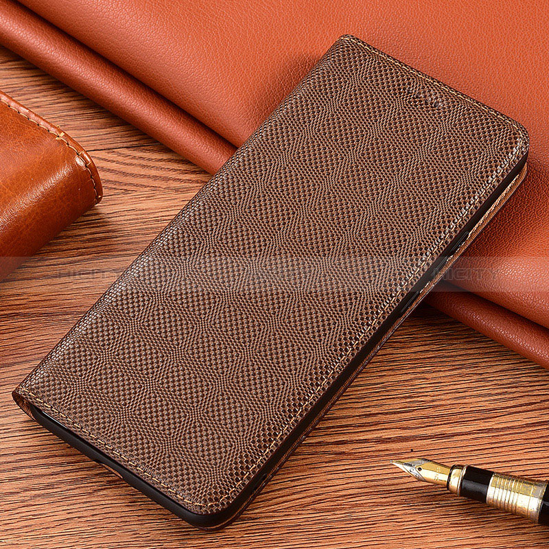 Handytasche Stand Schutzhülle Flip Leder Hülle H20P für Xiaomi Mi 13 5G Braun Plus