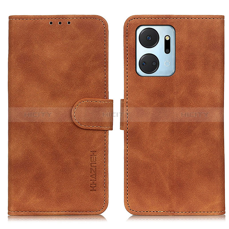 Handytasche Stand Schutzhülle Flip Leder Hülle K03Z für Huawei Honor X7a Braun Plus