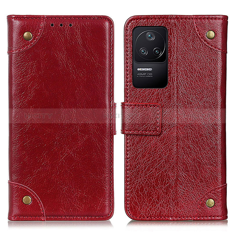 Handytasche Stand Schutzhülle Flip Leder Hülle K06Z für Xiaomi Poco F4 5G Rot