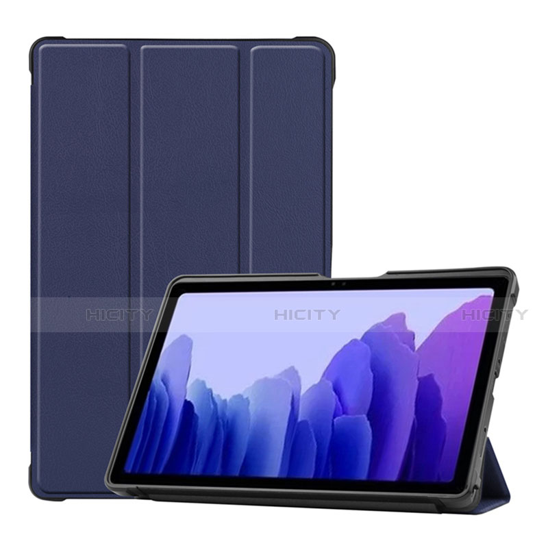 Handytasche Stand Schutzhülle Flip Leder Hülle L01 für Samsung Galaxy Tab A7 4G 10.4 SM-T505 Blau Plus
