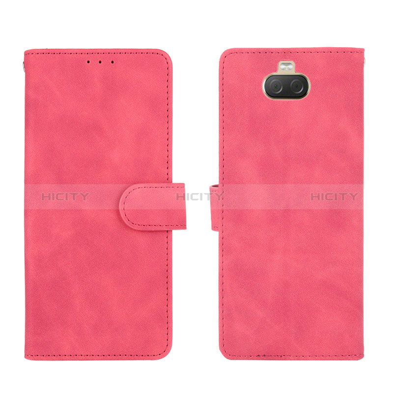 Handytasche Stand Schutzhülle Flip Leder Hülle L01Z für Sony Xperia 10 Pink