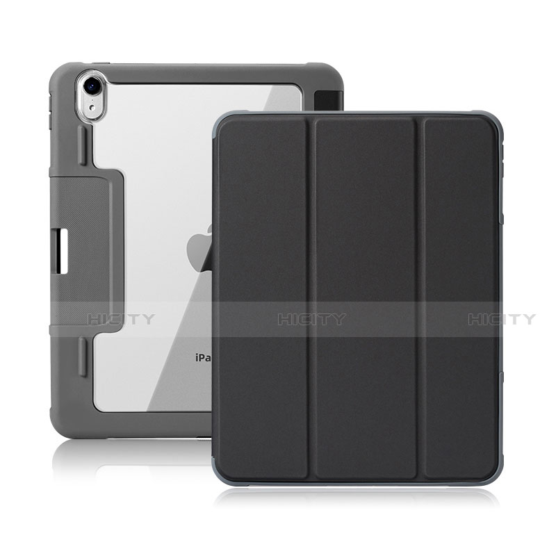Handytasche Stand Schutzhülle Flip Leder Hülle L02 für Apple iPad Air 10.9 (2020) Schwarz