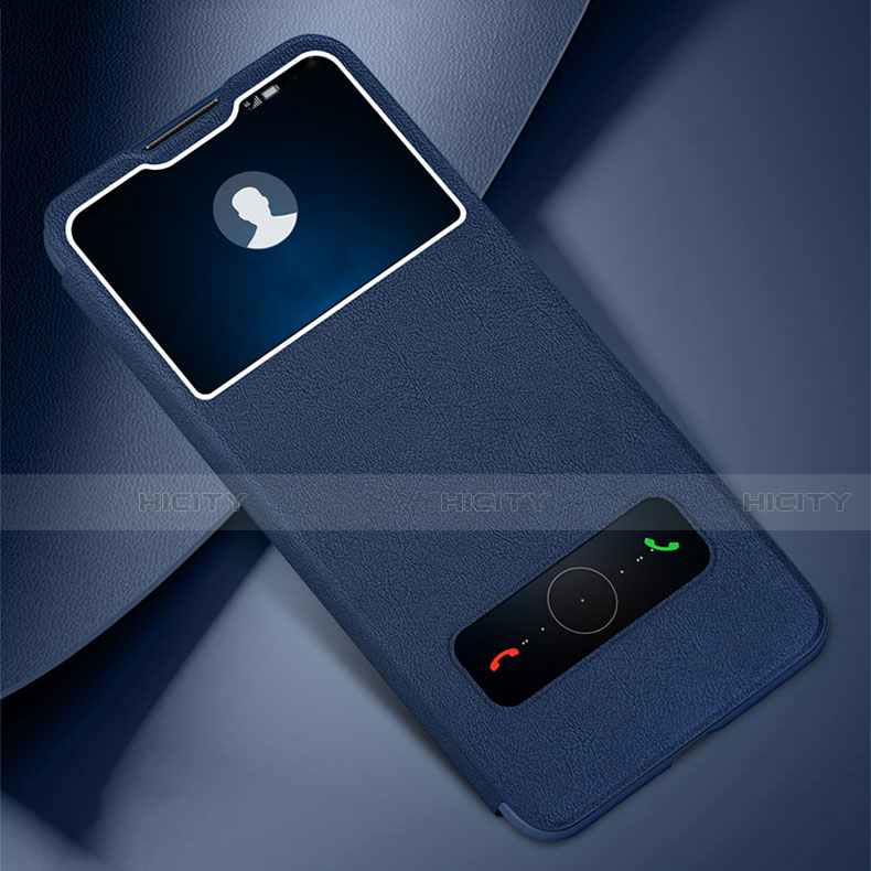 Handytasche Stand Schutzhülle Flip Leder Hülle L02 für Huawei Honor Play4 5G Blau Plus