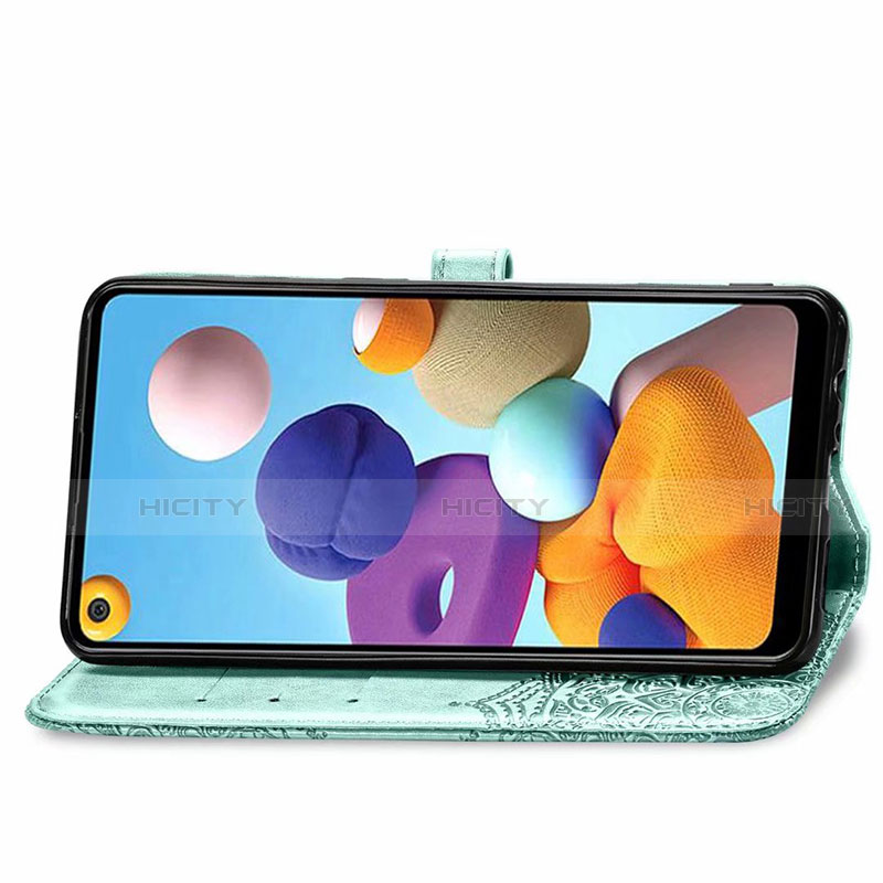 Handytasche Stand Schutzhülle Flip Leder Hülle L02 für Samsung Galaxy A21 groß