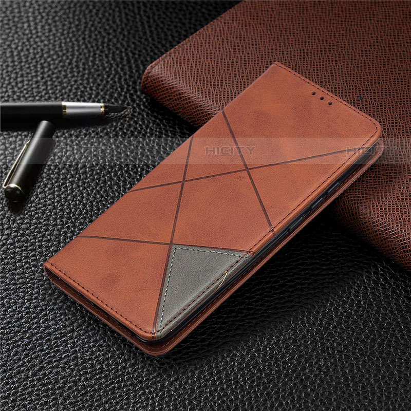 Handytasche Stand Schutzhülle Flip Leder Hülle L02 für Xiaomi Redmi 9 India Braun Plus