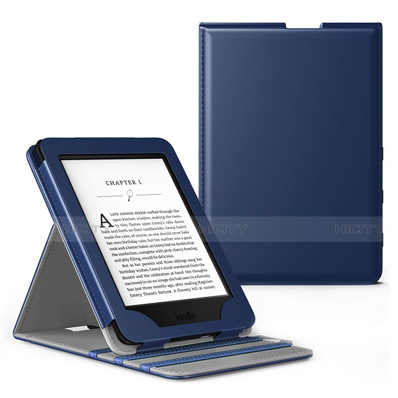 Handytasche Stand Schutzhülle Flip Leder Hülle L03 für Amazon Kindle Paperwhite 6 inch Blau Plus