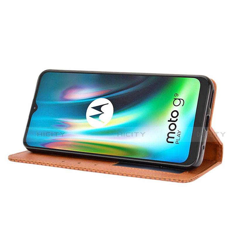 Handytasche Stand Schutzhülle Flip Leder Hülle L03 für Motorola Moto G9 Play groß