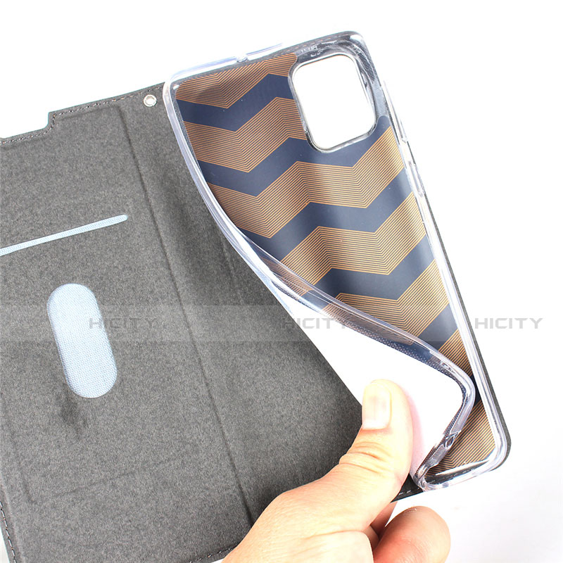 Handytasche Stand Schutzhülle Flip Leder Hülle L03 für Samsung Galaxy A51 4G groß