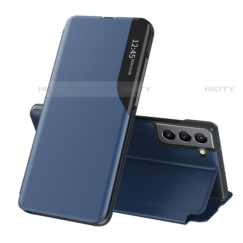 Handytasche Stand Schutzhülle Flip Leder Hülle L03 für Samsung Galaxy S21 FE 5G Blau Plus