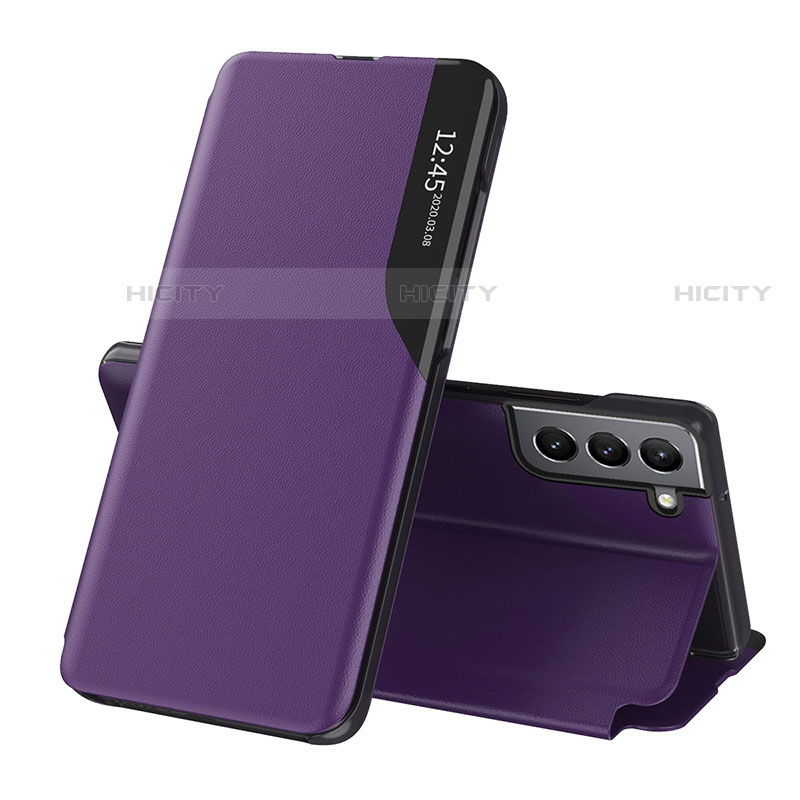 Handytasche Stand Schutzhülle Flip Leder Hülle L03 für Samsung Galaxy S21 Plus 5G Violett Plus