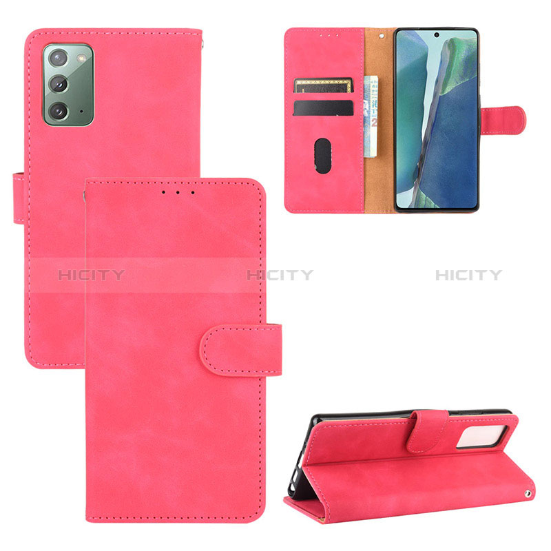 Handytasche Stand Schutzhülle Flip Leder Hülle L03Z für Samsung Galaxy Note 20 5G Pink