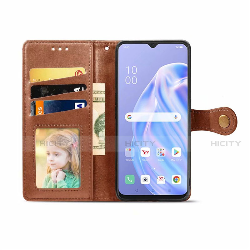 Handytasche Stand Schutzhülle Flip Leder Hülle L06 für Oppo Reno3 A groß