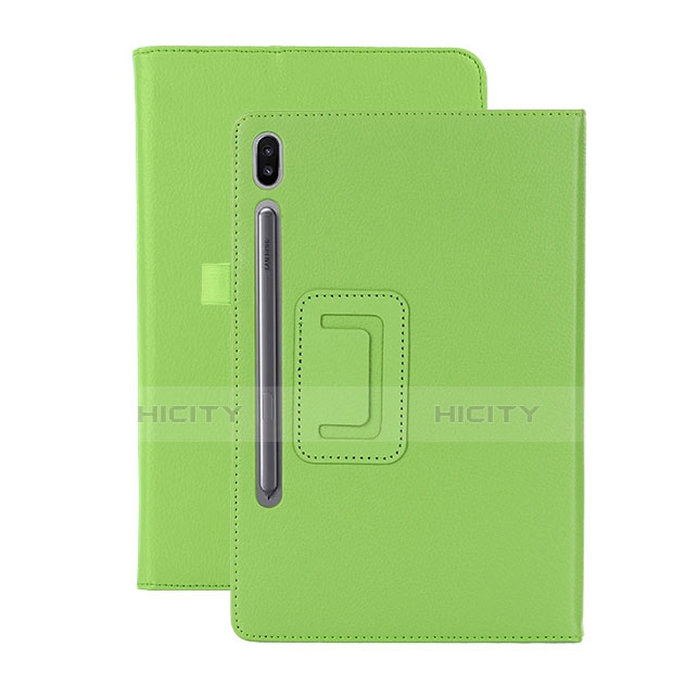 Handytasche Stand Schutzhülle Flip Leder Hülle L06 für Samsung Galaxy Tab S6 10.5 SM-T860 Grün Plus