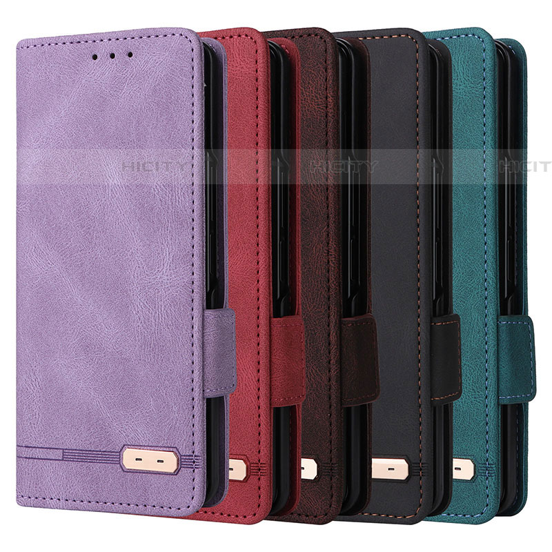 Handytasche Stand Schutzhülle Flip Leder Hülle L07Z für Samsung Galaxy Z Fold4 5G groß