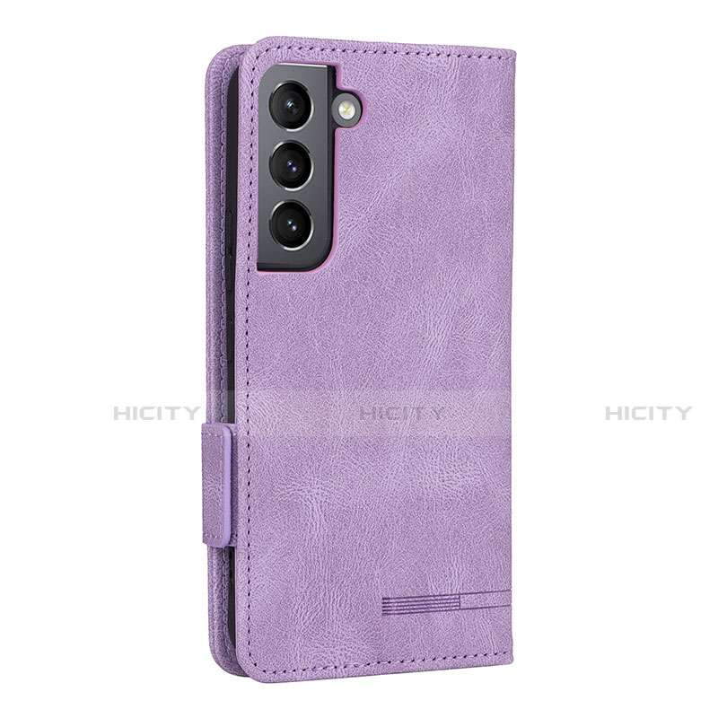Handytasche Stand Schutzhülle Flip Leder Hülle L09Z für Samsung Galaxy S21 5G Violett
