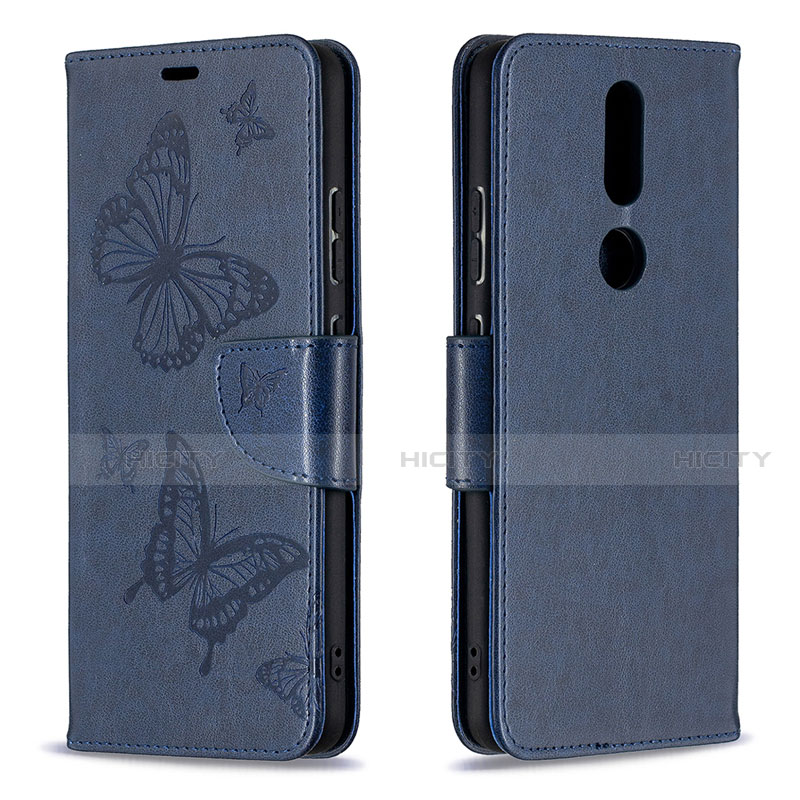 Handytasche Stand Schutzhülle Flip Leder Hülle L10 für Nokia 2.4 Blau
