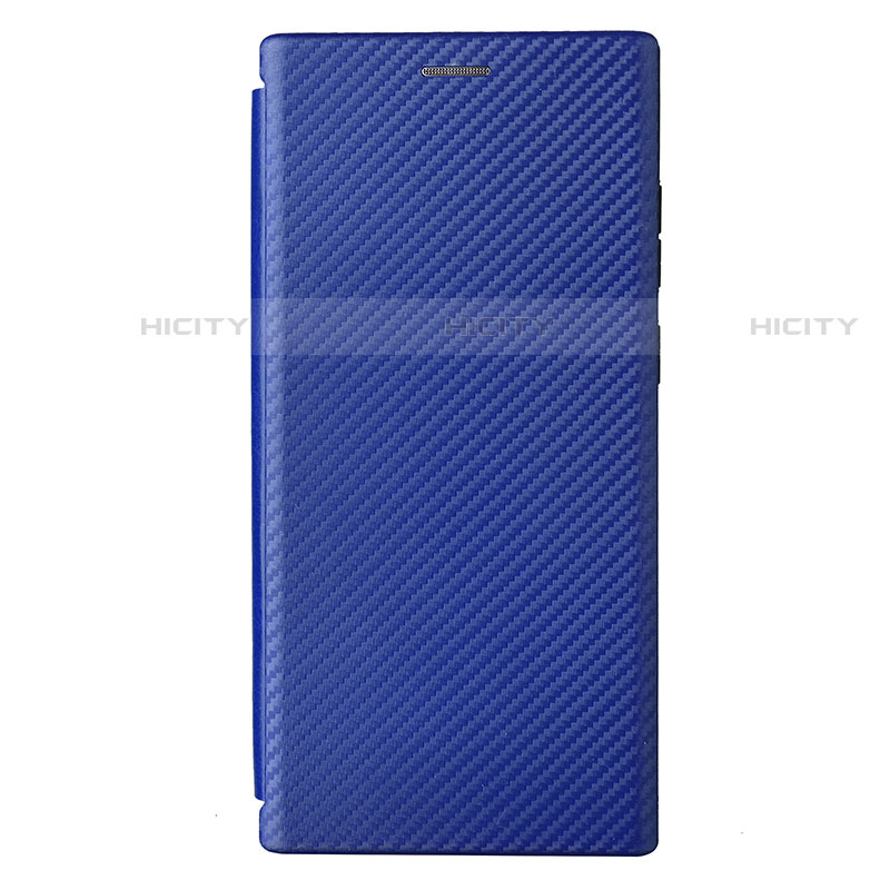 Handytasche Stand Schutzhülle Flip Leder Hülle L12Z für Samsung Galaxy S21 Ultra 5G Blau