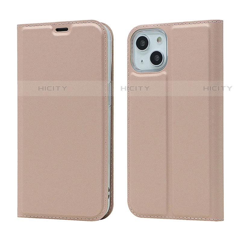 Handytasche Stand Schutzhülle Flip Leder Hülle L18 für Apple iPhone 14 Rosegold Plus