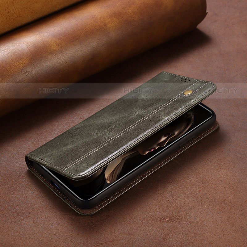 Handytasche Stand Schutzhülle Flip Leder Hülle L23 für Apple iPhone 14 Grün Plus