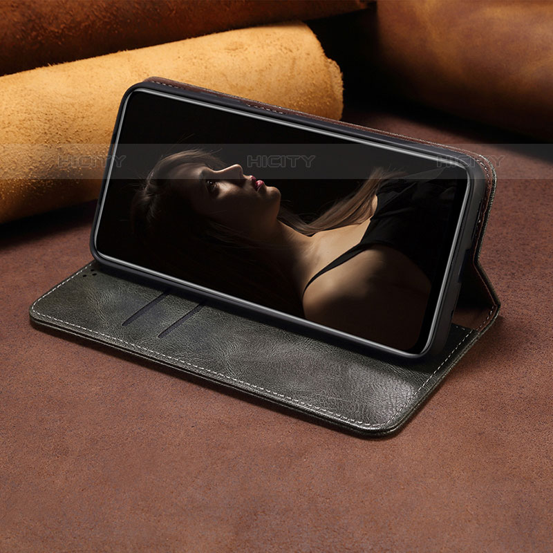 Handytasche Stand Schutzhülle Flip Leder Hülle L24 für Apple iPhone 15 Pro groß