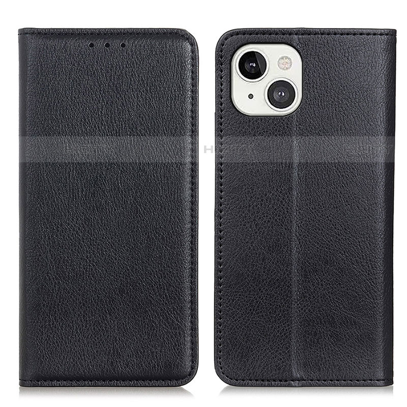 Handytasche Stand Schutzhülle Flip Leder Hülle L25 für Apple iPhone 14 Schwarz Plus