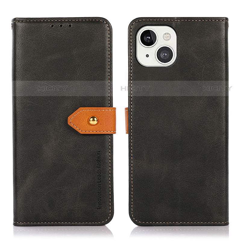 Handytasche Stand Schutzhülle Flip Leder Hülle L29 für Apple iPhone 14 Schwarz Plus