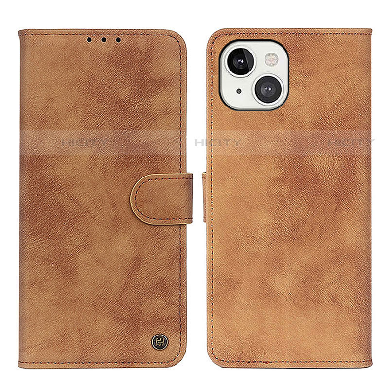 Handytasche Stand Schutzhülle Flip Leder Hülle L30 für Apple iPhone 14 Braun Plus