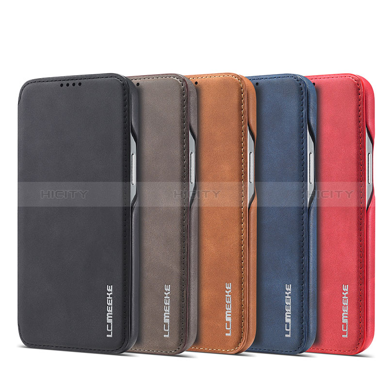 Handytasche Stand Schutzhülle Flip Leder Hülle LC1 für Apple iPhone 14 groß