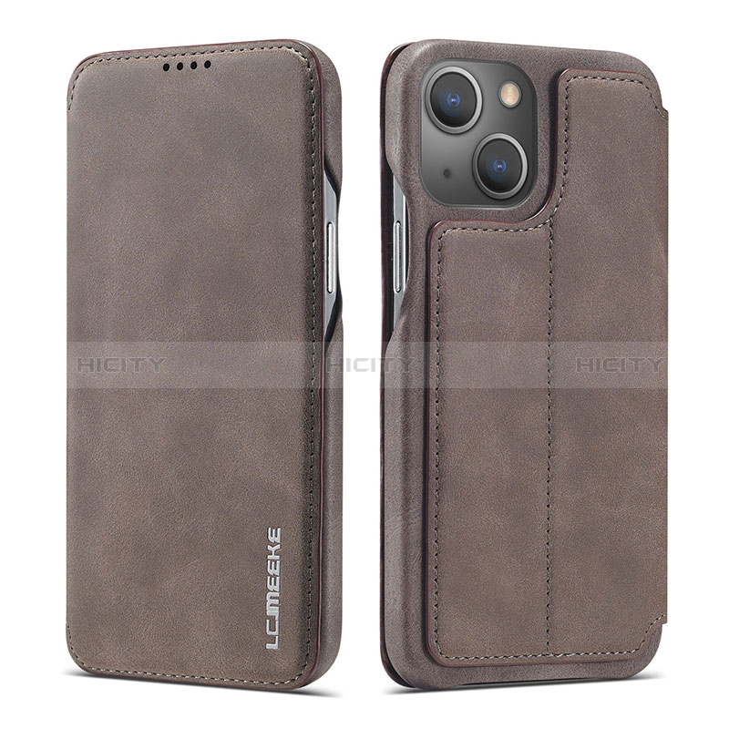 Handytasche Stand Schutzhülle Flip Leder Hülle LC1 für Apple iPhone 14 groß