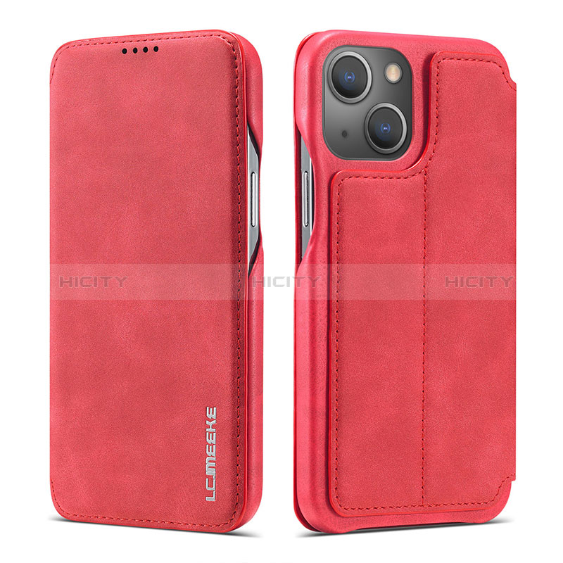 Handytasche Stand Schutzhülle Flip Leder Hülle LC1 für Apple iPhone 14 groß