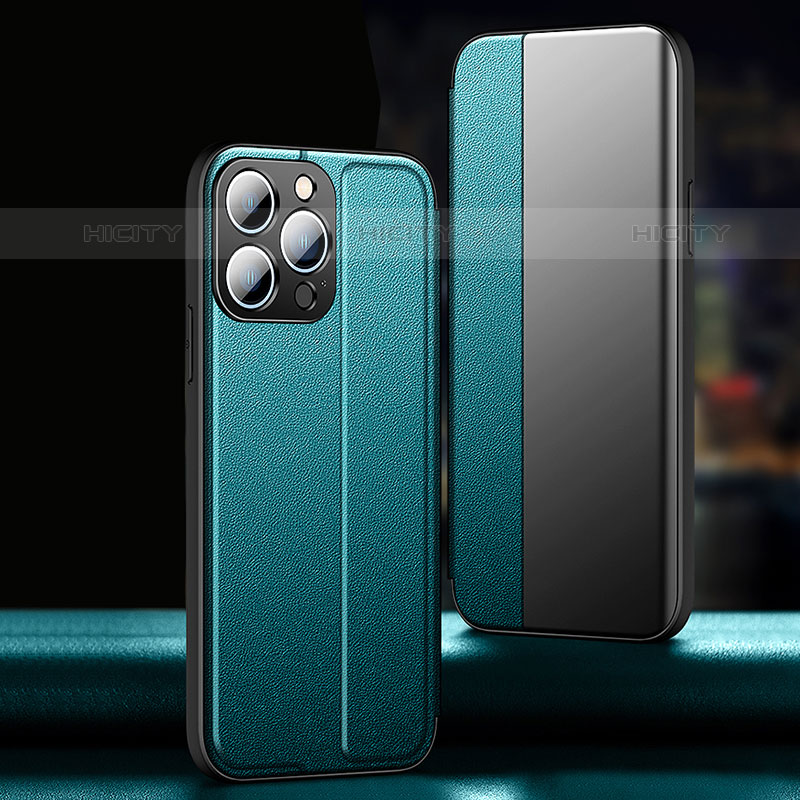 Handytasche Stand Schutzhülle Flip Leder Hülle M03 für Apple iPhone 15 Pro groß