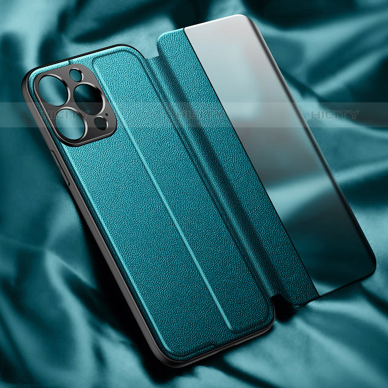 Handytasche Stand Schutzhülle Flip Leder Hülle M03 für Apple iPhone 15 Pro groß