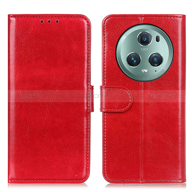 Handytasche Stand Schutzhülle Flip Leder Hülle M07L für Huawei Honor Magic5 Pro 5G Rot Plus