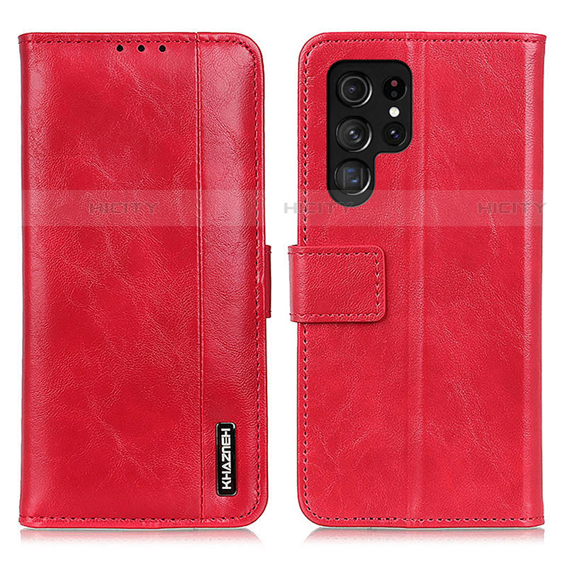 Handytasche Stand Schutzhülle Flip Leder Hülle M13L für Samsung Galaxy S21 Ultra 5G Rot