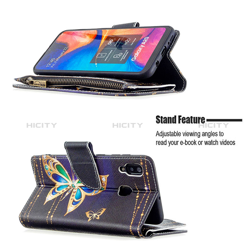 Handytasche Stand Schutzhülle Flip Leder Hülle Modisch Muster B04F für Samsung Galaxy A20