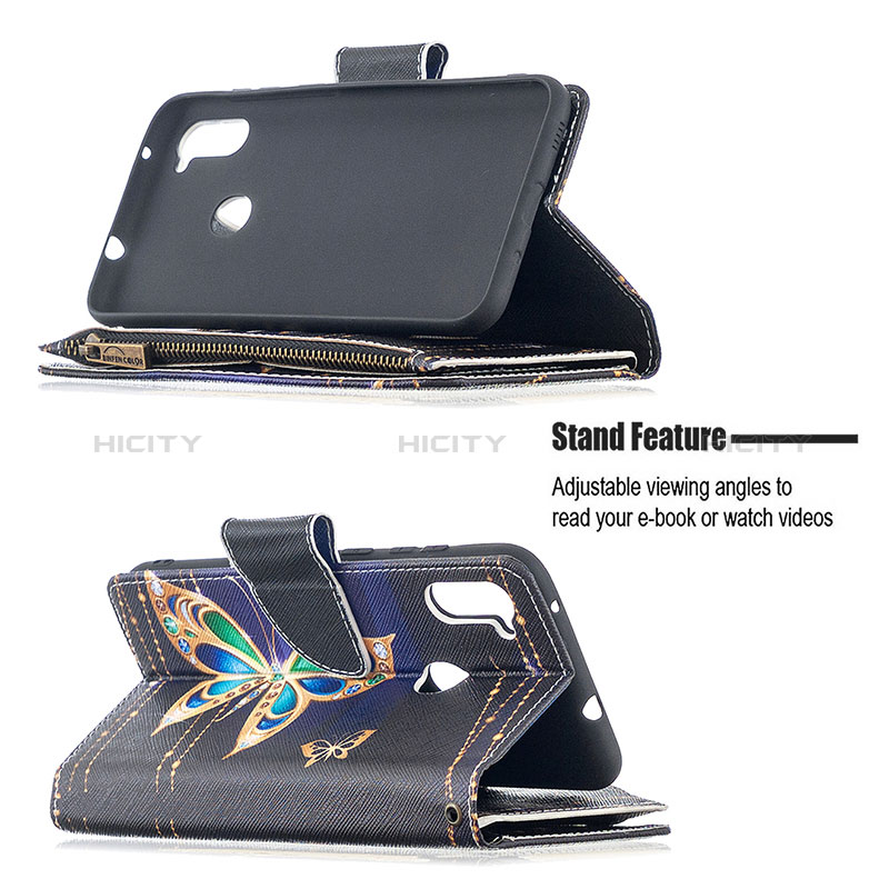 Handytasche Stand Schutzhülle Flip Leder Hülle Modisch Muster B04F für Samsung Galaxy M11