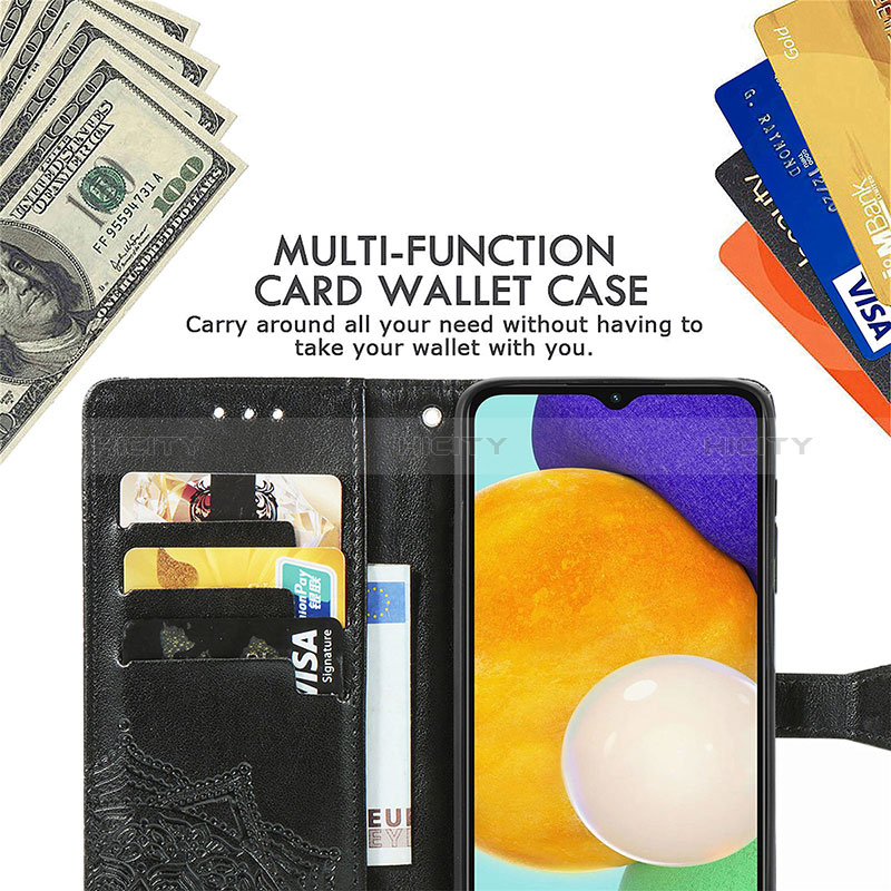 Handytasche Stand Schutzhülle Flip Leder Hülle Modisch Muster für Samsung Galaxy A04s groß