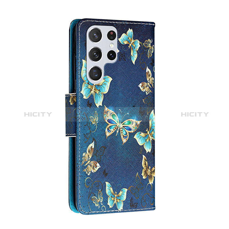 Handytasche Stand Schutzhülle Flip Leder Hülle Modisch Muster H01X für Samsung Galaxy S23 Ultra 5G