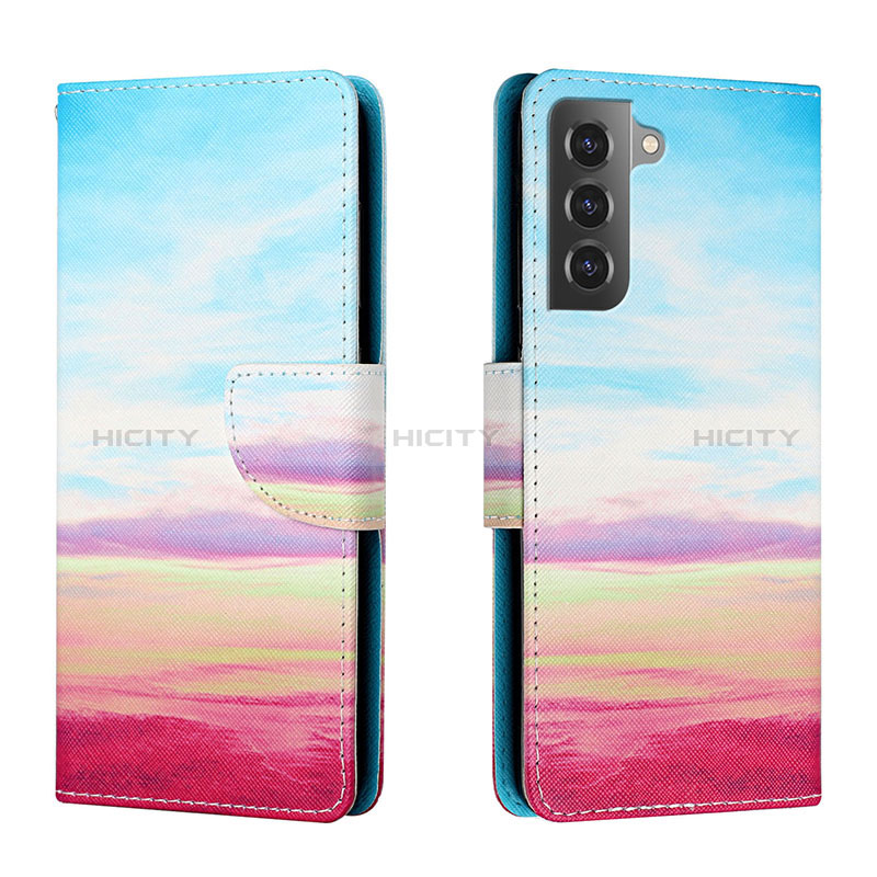 Handytasche Stand Schutzhülle Flip Leder Hülle Modisch Muster H02X für Samsung Galaxy S22 5G groß