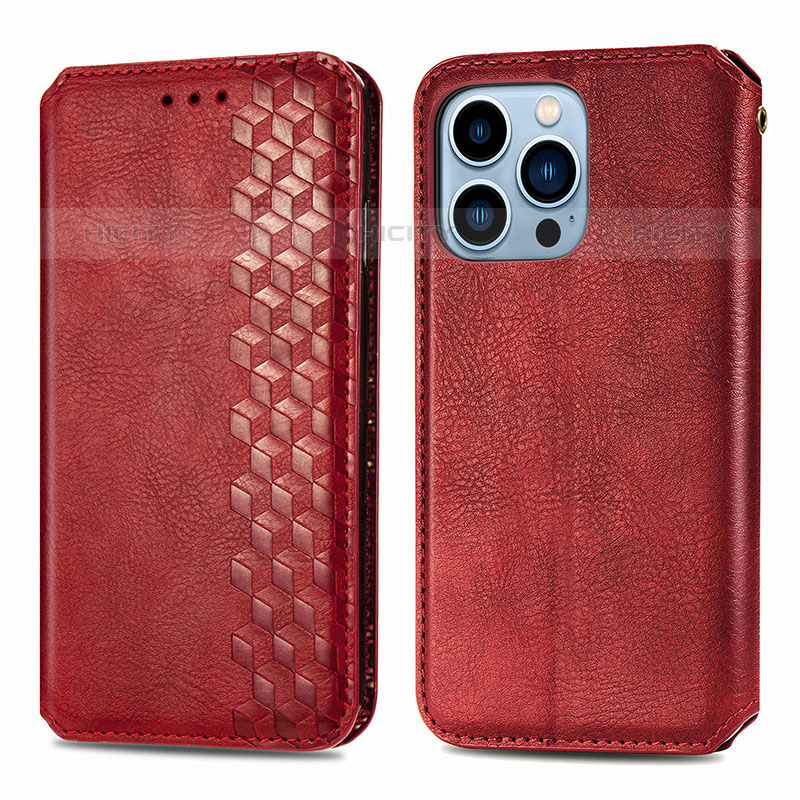 Handytasche Stand Schutzhülle Flip Leder Hülle Modisch Muster H15 für Apple iPhone 15 Pro groß
