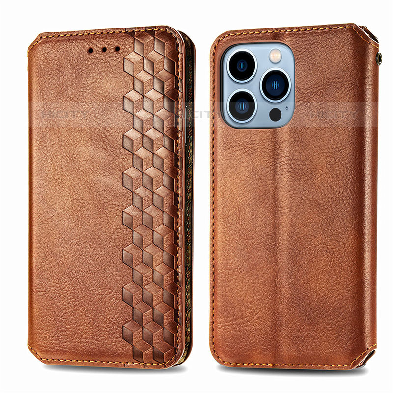 Handytasche Stand Schutzhülle Flip Leder Hülle Modisch Muster H15 für Apple iPhone 15 Pro groß