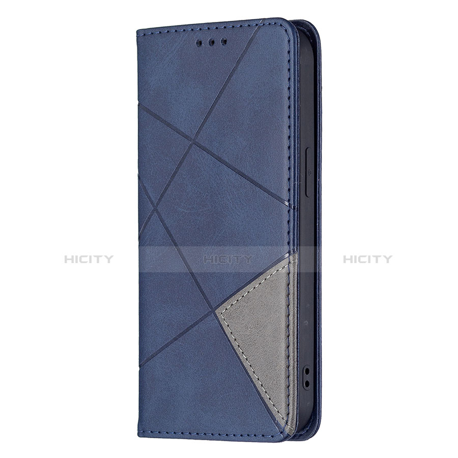 Handytasche Stand Schutzhülle Flip Leder Hülle Modisch Muster L04 für Apple iPhone 14 Blau