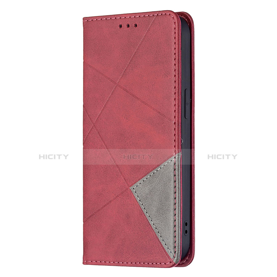 Handytasche Stand Schutzhülle Flip Leder Hülle Modisch Muster L04 für Apple iPhone 14 Rot