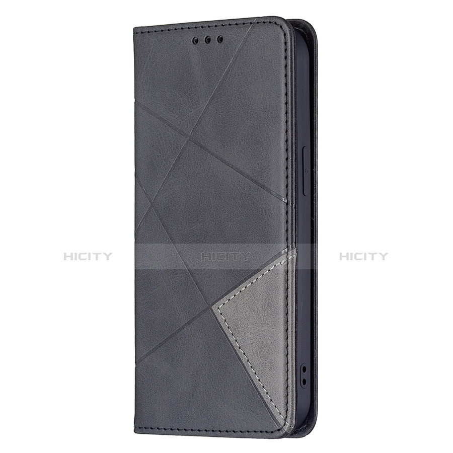 Handytasche Stand Schutzhülle Flip Leder Hülle Modisch Muster L04 für Apple iPhone 14 Schwarz