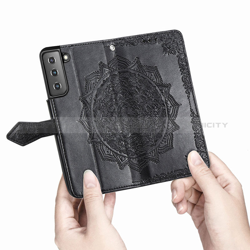 Handytasche Stand Schutzhülle Flip Leder Hülle Modisch Muster S01D für Samsung Galaxy S24 5G