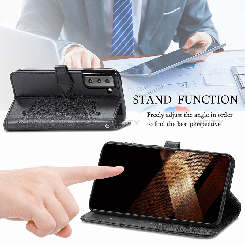 Handytasche Stand Schutzhülle Flip Leder Hülle Modisch Muster S01D für Samsung Galaxy S24 5G