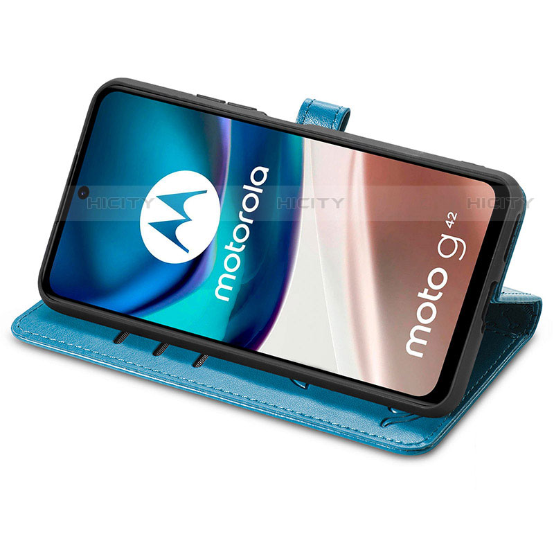Handytasche Stand Schutzhülle Flip Leder Hülle Modisch Muster S03D für Motorola Moto G42