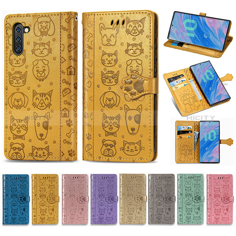 Handytasche Stand Schutzhülle Flip Leder Hülle Modisch Muster S03D für Samsung Galaxy Note 10 5G